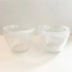 ガラス　作家もの　カップ　蕎麦猪口　小鉢　 2点