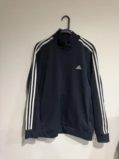 adidas ネイビー ジップアップジャージ L