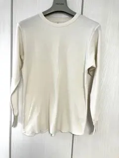 【古着】ヘインズ 長袖カットソー Tシャツ アイボリー 白 ベージュ