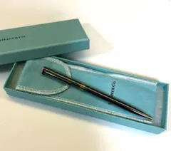 TIFFANY&Co.♡ボールペン T-CLIPルテニウム 回転式 黒インクのサムネイル