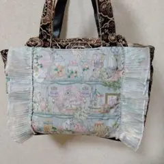 感謝SALE!インド刺繍生地のファスナーつきバッグ　ユキエモン　ハンドメイド