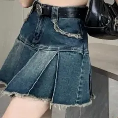 WEGO レディース デニムミニスカート Y2K 体型カバー 春夏秋