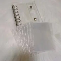 A7サイズ　シール帳　リフィル10枚　シルバー手帳 透明 バインダー 推し活