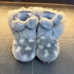 UGG グレー ファーブーツ 18.5cm