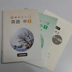 中1英語 冬期練成ゼミα(基礎編)＋単元別テスト、完成テスト 育伸社 未使用品