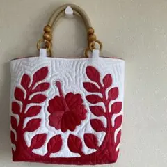 ハワイアンキルト　トートバッグ　ハンドメイド