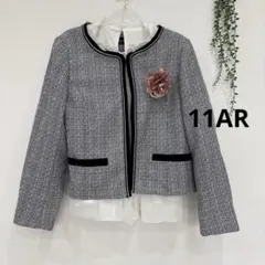 しまむら　フォーマル　ノーカラー　ジャケット　入学式卒業式　卒園式　ツイード