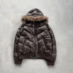00s archive fur down jacket y2k 平成　光沢