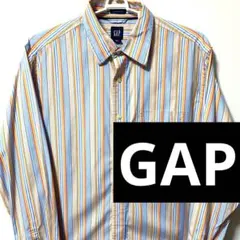 ヴィンテージ L 柄 総柄 ストライプ カラフル 長袖 シャツ