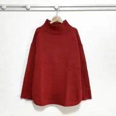 ローリーズファーム ハイネックニット F レッド オーバーサイズ ゆったり