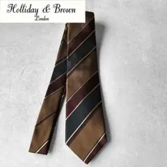 26年春夏新作Holiday&Brownホリデー&ブラウン　新品ネクタイ 26年秋冬新作Holiday&Brownホリデー&ブラウン ストライプ新品タイ