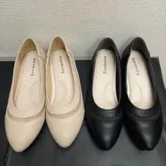 新品 Scramble ポインテッドトゥ フラットシューズ ローヒール　パンプス
