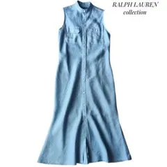 【ラルフローレンコレクション】リネンシャツワンピース ノースリーブ サイズ6のサムネイル