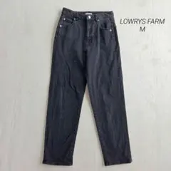 ローリーズファーム ストレートデニム M ブラック 黒 ストレッチあり