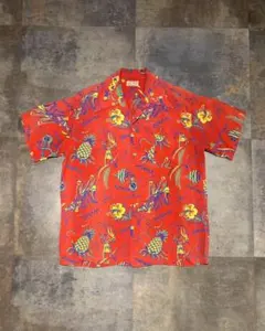 50s初期タグDUKE KAHANAMOKUデュークカハナモク美品アロハシャツ