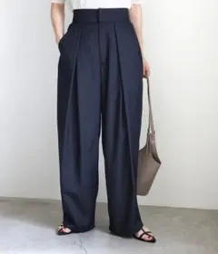 セレクトモカ ディープタックワイドパンツ ネイビー Ｍサイズ