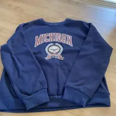 SHEIN MICHIGAN スウェット ネイビー XL