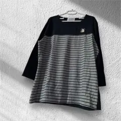GuGuWorld ネイビー ボーダー 7部丈 Tシャツ Mサイズ