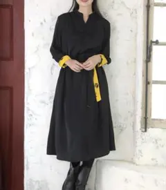 白鳥プリントロングシャツワンピース　グレー　ROUROUロウロウ 白鳥プリントロングシャツワンピース グレー ROUROUロウロウ - メルカリ