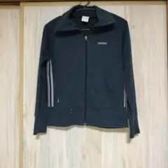 adidas ダークグレー ジップアップジャージ