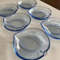 昭和レトロ　ガラス皿　デザート皿　6枚セット