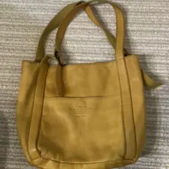 ダコタ本革イエロー レザートートバッグ