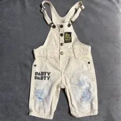 Party Party アイボリーオーバーオール　サロペット