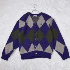 BEVERLY HILLS POLO CLUB アーガイル柄 カーディガン M