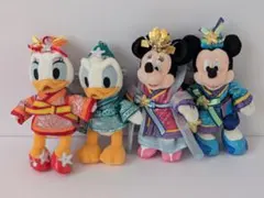 ディズニー 七夕 ぬいぐるみバッジ 4点 ミニー ミッキー ドナルド デイジー