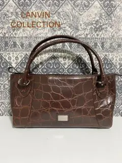 【極美品】LANVIN COLLECTION レザー ハンドバッグ トート 肩掛