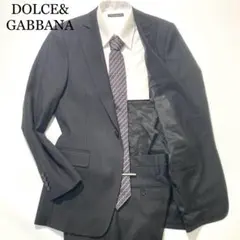 DOLCE&GABBANA スーツ セットアップ ブラック ストライプ 44