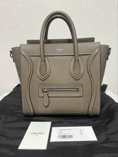 正規品✨セリーヌ ラゲージ ナノ ドラムドカーフスキン スリ　極美品