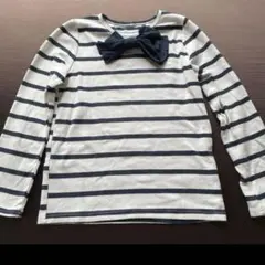 韓国子供服　清楚　キッズ 長袖 トップス ロンT 130cm 白　BEE