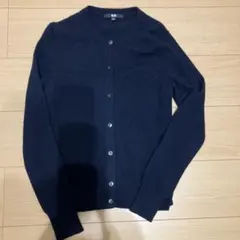 UNIQLO ネイビー カーディガン XS カシミヤ100%