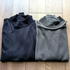 ユニクロ エクストラファインメリノモックネックセーター 2枚セット