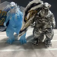 JAPAN GODZILLA ゴジラ 2023 富士山 墨絵 ソフビ2種セット