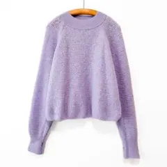 美品 オードリーアンドジョンワッド ワッフル編みニット ラグラン 日本製