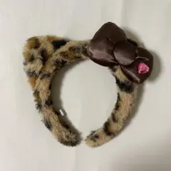 ‼️最終値下げ‼️USJ キティーちゃん ヒョウ柄ファーリボンカチューシャ