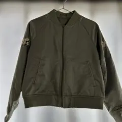 オリーブグリーンスタジャン風ジャケット 150cm