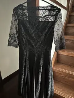 新品　ブラックレース　ワンピース　総レースワンピース