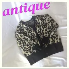 アンティカ antique ニットカーディガン レディース 長袖 ヒョウ柄