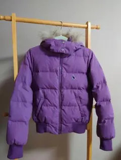 ポールピンクスミス ウサギ刺繍 紫色 ダウンコート