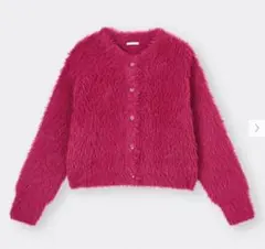 フェザーヤーン　クロップドカーディガンGU