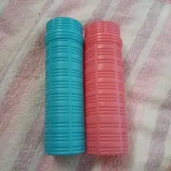 おしぼりケース 2個セット ブルー ピンク おしぼり入れ　昭和レトロのサムネイル