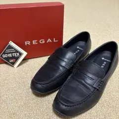 REGAL コインローファー 23.0 箱 袋付 ゴアテックス 撥水 本革 黒