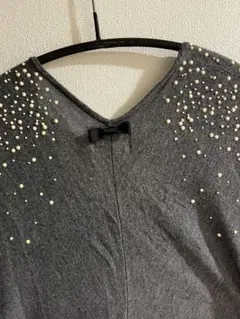 ランバンオンブルー LANVIN en Bleu パールデコニット セーター