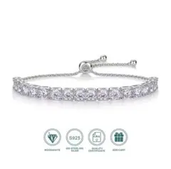 【本物を選ぶ人のブレスレット】5.4ctモアサナイト×S925｜調整可・証明書付