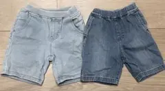 GU ユニクロ110cm デニム ハーフパンツ2点セット