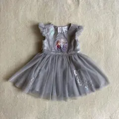 ディズニー　プリンセス　アナ雪　シルバー　ワンピース　ドレス　90サイズ　2y