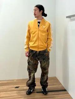 未使用タグ付き　adidas アディダス　3本ラインジャージ　黄色